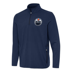 Edmonton Oilers Antigua Perilous Quarter-Zip Sweatshirt - NHL Sweatshirts