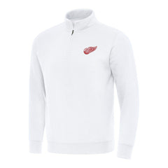 Detroit Red Wings Antigua Victory Quarter-Zip Mock Sweatshirt - NHL Sweatshirts