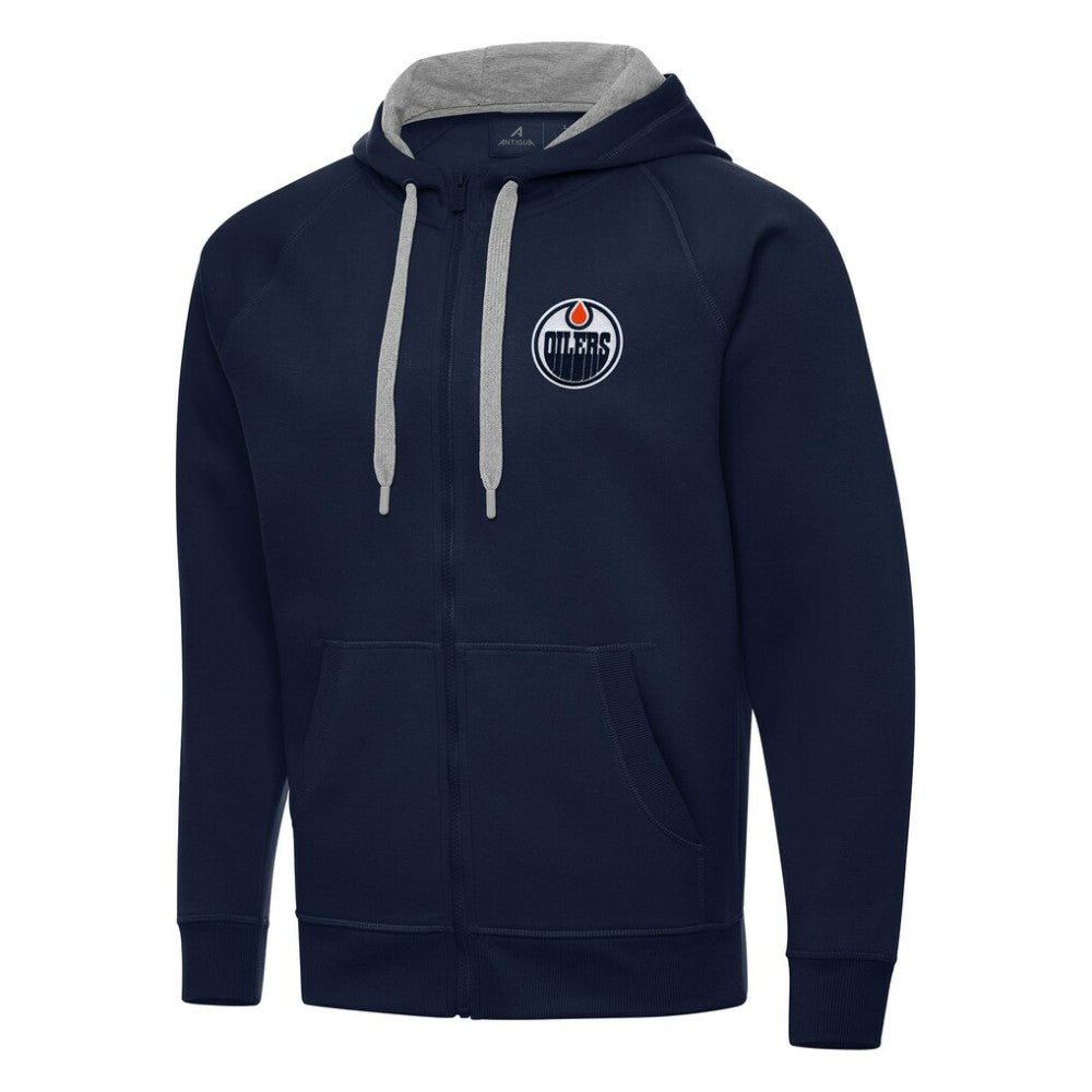 Edmonton Oilers Antigua Big & Tall Victory Full-Zip Hoodie - NHL Hoodies