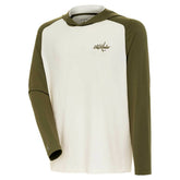 Washington Capitals Antigua Intrepid Sand Raglan Long Sleeve Hoodie T-Shirt - NHL T-shirts