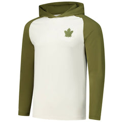 Toronto Maple Leafs Antigua Intrepid Sand Raglan Long Sleeve Hoodie T-Shirt - NHL T-shirts
