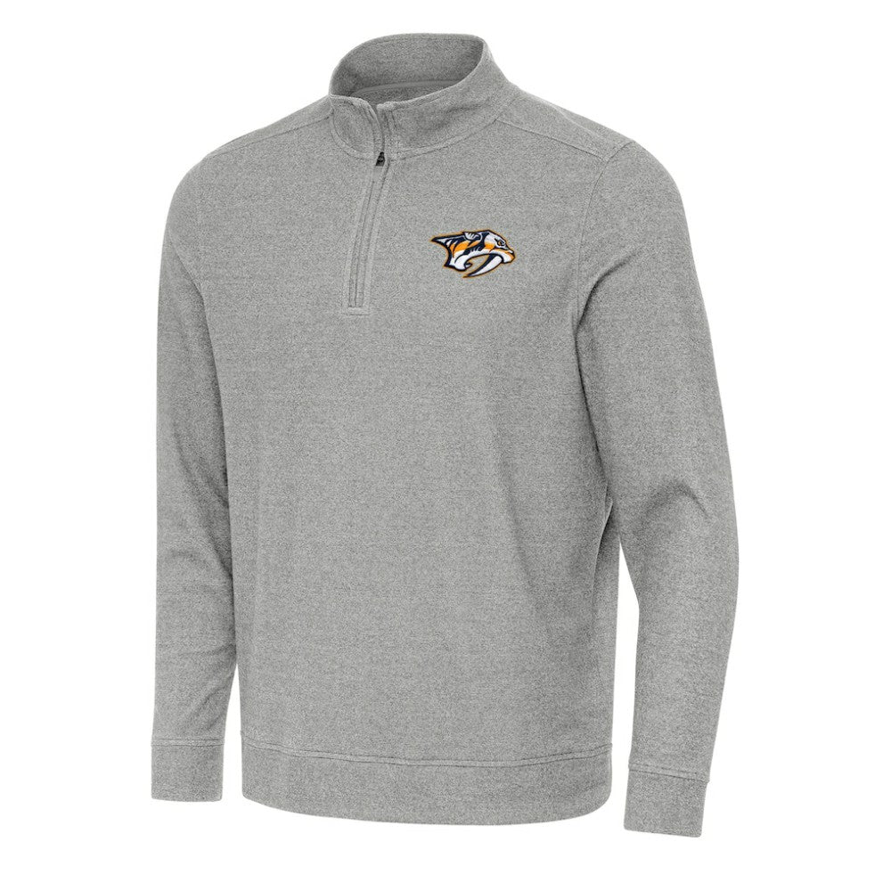 Nashville Predators Antigua Subtle Quarter-Zip Sweatshirt - NHL Sweatshirts