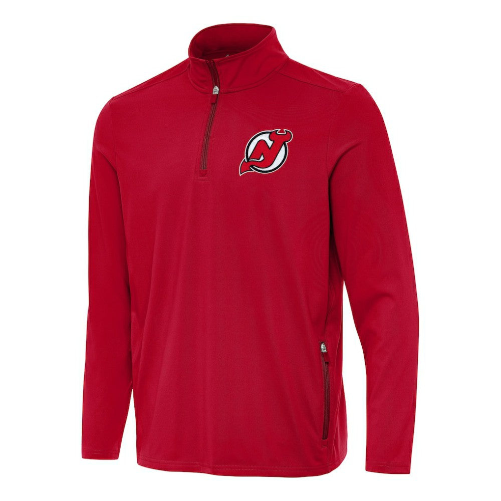 New Jersey Devils Antigua Perilous Quarter-Zip Sweatshirt - NHL Sweatshirts