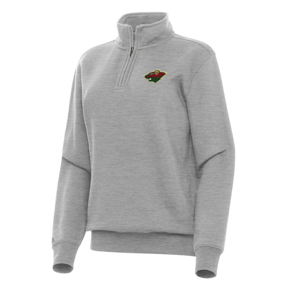Minnesota Wild Antigua Women's Victory Quarter-Zip Sweatshirt - NHL Sweatshirts