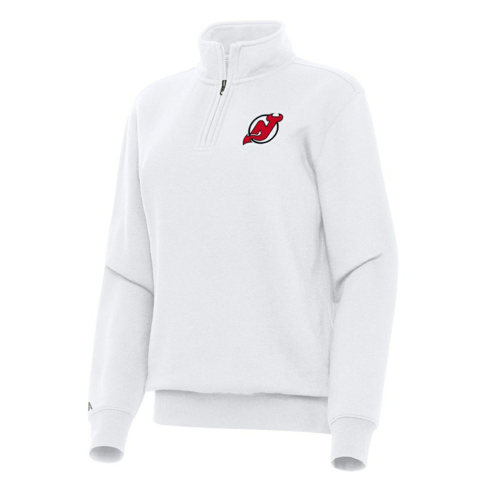 New Jersey Devils Antigua Women's Victory Quarter-Zip Sweatshirt - NHL Sweatshirts