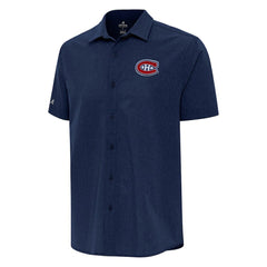 Montreal Canadiens Antigua Activate Woven Short Sleeve Button-Up Shirt - NHL