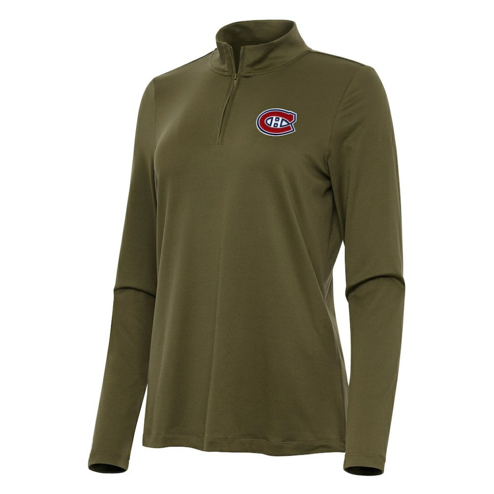 Montreal Canadiens Antigua Women's Reprocess Quarter-Zip Top - NHL