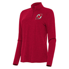 New Jersey Devils Antigua Women's Bright Quarter-Zip Top - NHL Jerseys