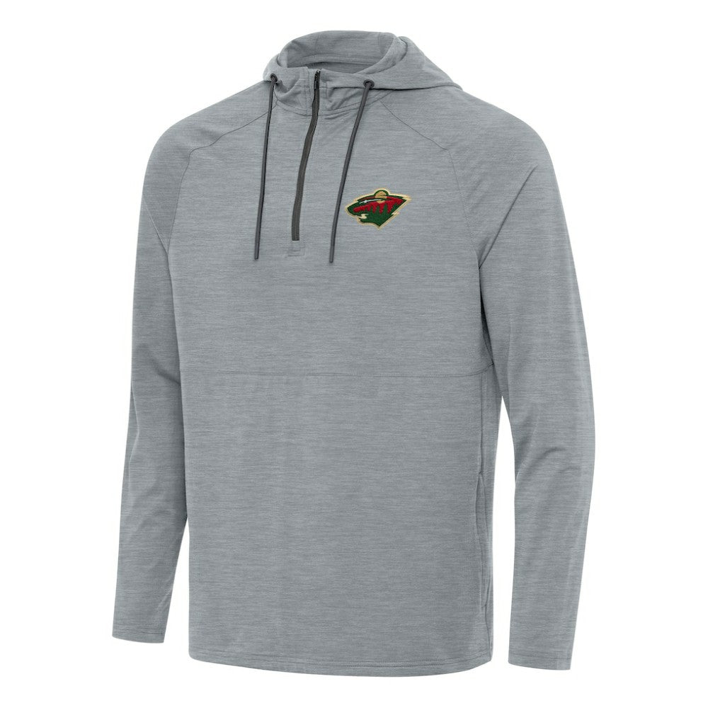 Minnesota Wild Antigua Spikes Quarter-Zip Hoodie - NHL Hoodies