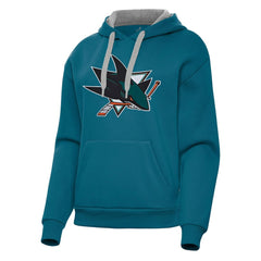San Jose Sharks Antigua Women's Victory Pullover Hoodie - NHL Hoodies