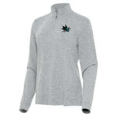 San Jose Sharks Antigua Women's Mentor Quarter-Zip Mock Long Sleeve Top - NHL