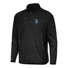 Seattle Kraken Antigua Certain Quarter-Zip Tri-Blend Sweatshirt - NHL Sweatshirts