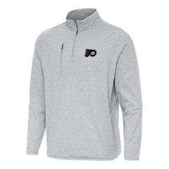 Philadelphia Flyers Antigua Certain Quarter-Zip Tri-Blend Sweatshirt - NHL Sweatshirts