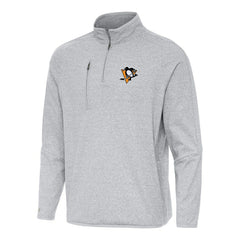 Pittsburgh Penguins Antigua Certain Quarter-Zip Tri-Blend Sweatshirt - NHL Sweatshirts