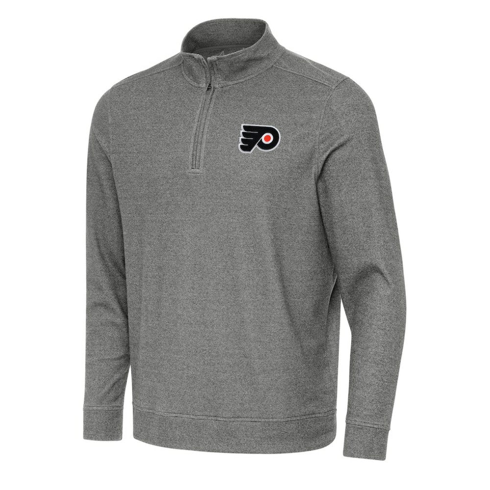 Philadelphia Flyers Antigua Subtle Quarter-Zip Sweatshirt - NHL Sweatshirts