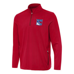 New York Rangers Antigua Perilous Quarter-Zip Sweatshirt - NHL Sweatshirts