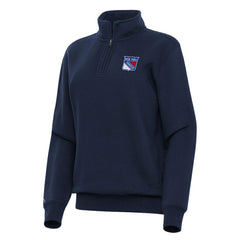 New York Rangers Antigua Women's Victory Quarter-Zip Sweatshirt - NHL Sweatshirts