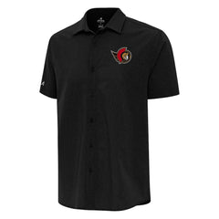 Ottawa Senators Antigua Activate Woven Short Sleeve Button-Up Shirt - NHL