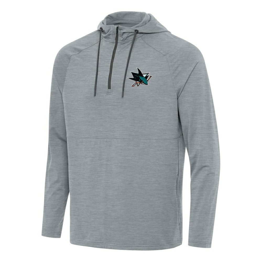 San Jose Sharks Antigua Spikes Quarter-Zip Hoodie - NHL Hoodies