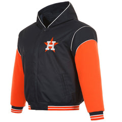 Houston Astros JH Design Youth Reversible Fleece Full-Snap Hoodie Jacket - MLB Jackets