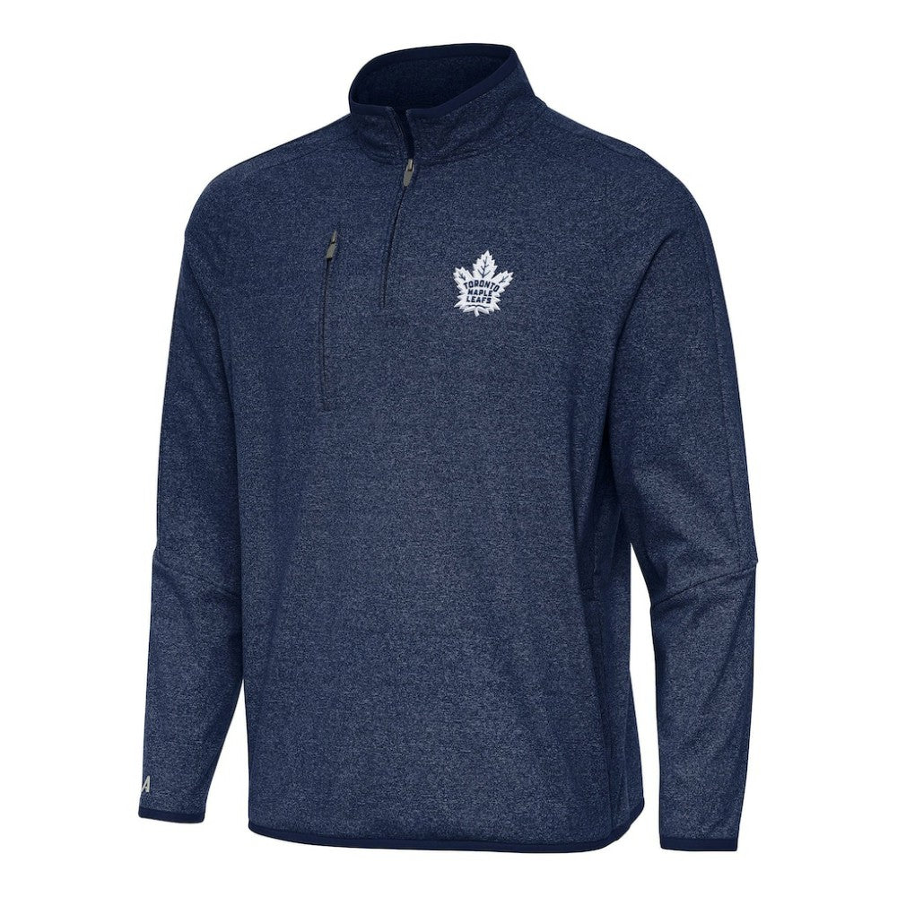 Toronto Maple Leafs Antigua Certain Quarter-Zip Tri-Blend Sweatshirt - NHL Sweatshirts