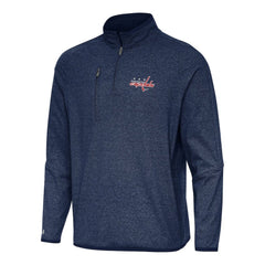 Washington Capitals Antigua Certain Quarter-Zip Tri-Blend Sweatshirt - NHL Sweatshirts