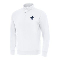 Toronto Maple Leafs Antigua Victory Quarter-Zip Mock Sweatshirt - NHL Sweatshirts