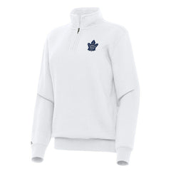 Toronto Maple Leafs Antigua Women's Victory Quarter-Zip Sweatshirt - NHL Sweatshirts