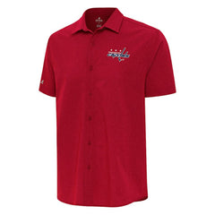 Washington Capitals Antigua Activate Woven Short Sleeve Button-Up Shirt - NHL