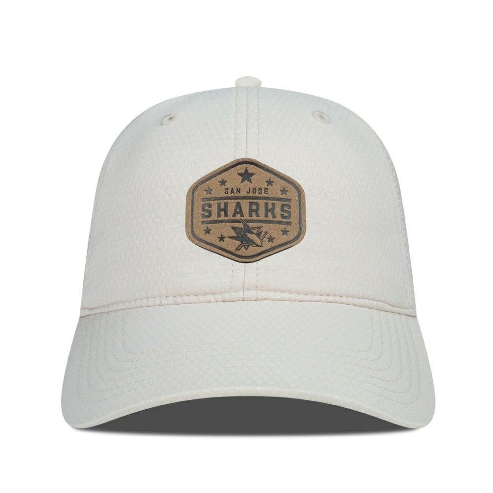 San Jose Sharks Men's Levelwear Faux Leather Patch Unstructured Adjustable Hat - NHL Hats