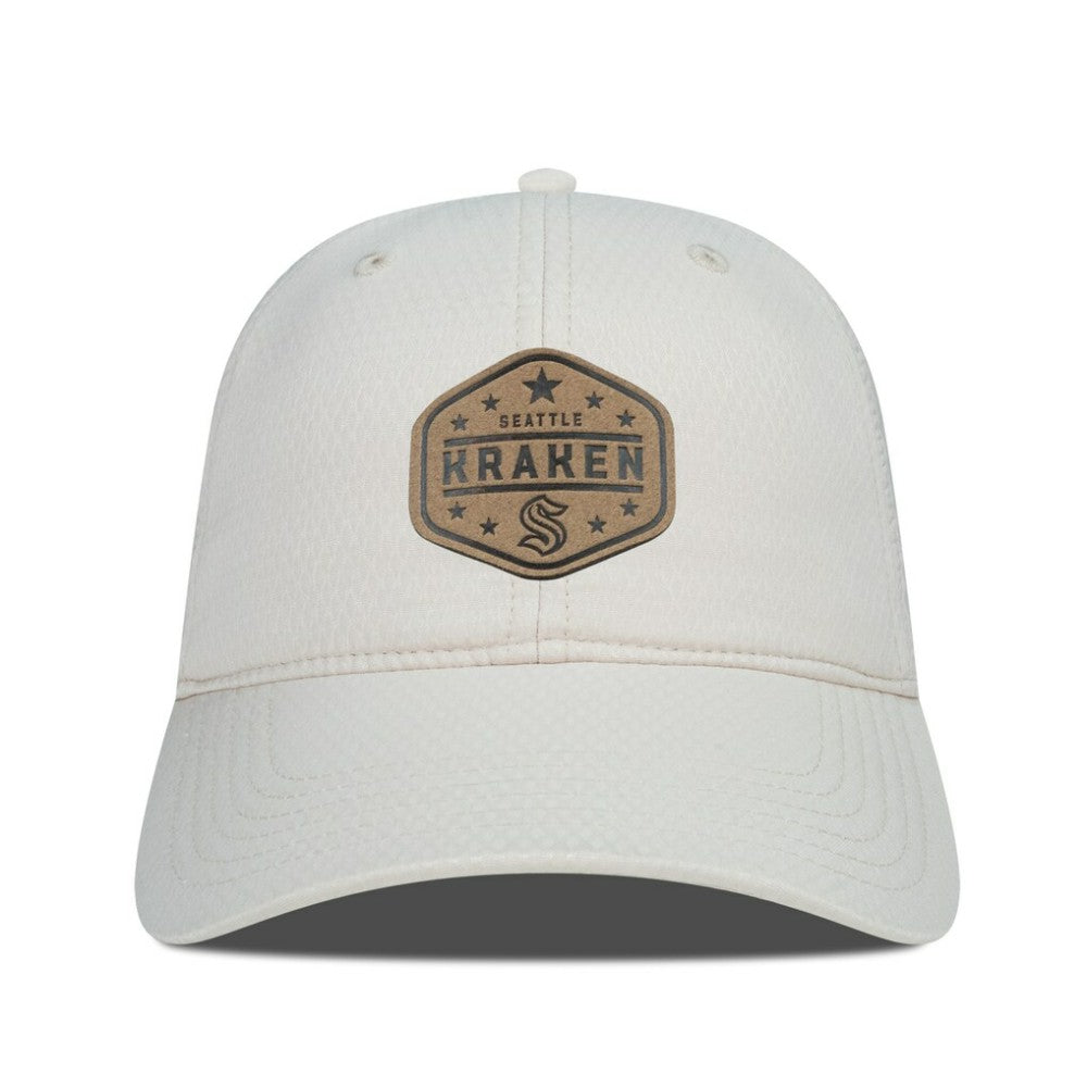 Seattle Kraken Men's Levelwear Faux Leather Patch Unstructured Adjustable Hat - NHL Hats
