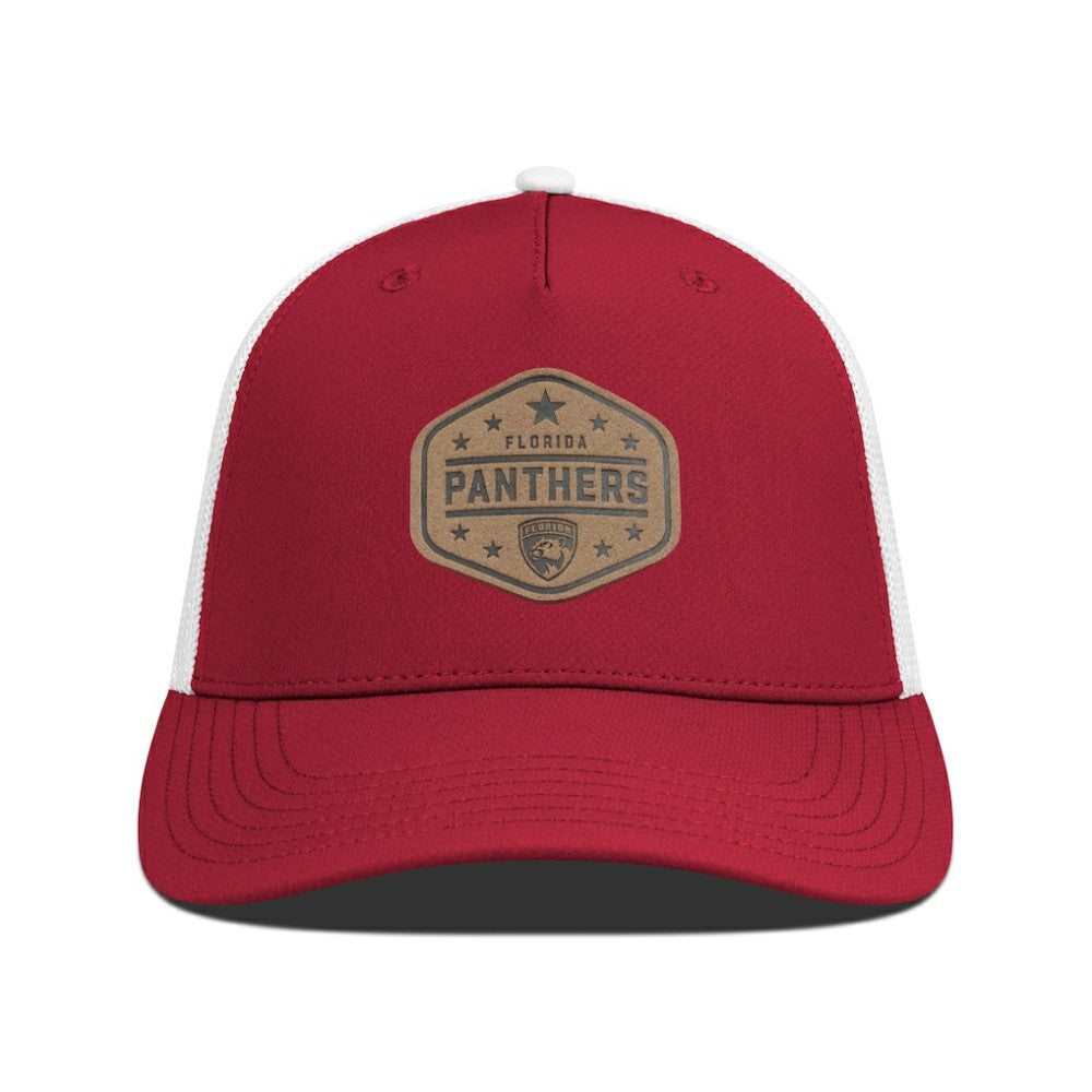 Florida Panthers Men's Levelwear Faux Leather Patch Structured Adjustable Hat - NHL Hats