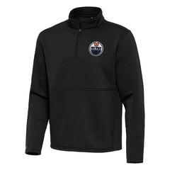 Edmonton Oilers Antigua Twist Quarter-Zip Pullover Jacket - NHL Pullover