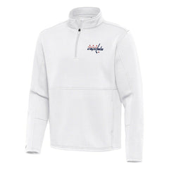 Washington Capitals Antigua Twist Quarter-Zip Pullover Jacket - NHL Pullover
