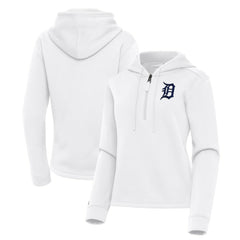 Detroit Tigers Antigua Women's Contemporary Quarter-Zip Hoodie - MLB Hoodies