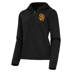 San Diego Padres Antigua Women's Contemporary Quarter-Zip Hoodie - MLB Hoodies
