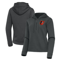 Baltimore Orioles Antigua Women's Contemporary Quarter-Zip Hoodie - MLB Hoodies