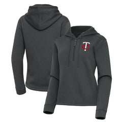 Minnesota Twins Antigua Women's Contemporary Quarter-Zip Hoodie - MLB Hoodies
