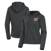 Washington Nationals Antigua Women's Contemporary Quarter-Zip Hoodie - MLB Hoodies