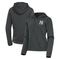 New York Yankees Antigua Women's Contemporary Quarter-Zip Hoodie - MLB Hoodies