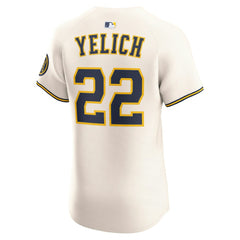 Christian Yelich Milwaukee Brewers Nike Home Elite Player Jersey - MLB Jerseys