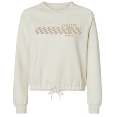 Philadelphia Phillies Soft as a Grape Women's Tonal Checkered Sweatshirt - MLB Sweatshirts