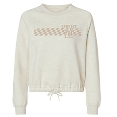 New York Yankees Soft as a Grape Women's Tonal Checkered Sweatshirt - MLB Sweatshirts