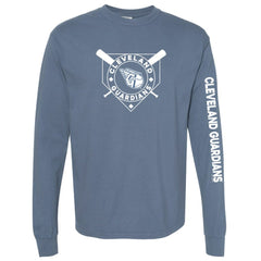 Cleveland Guardians Soft as a Grape Women's Pigment Dye Long Sleeve T-Shirt - MLB T-shirts