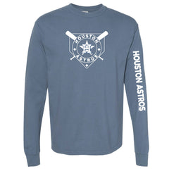 Houston Astros Soft as a Grape Women's Pigment Dye Long Sleeve T-Shirt - MLB T-shirts