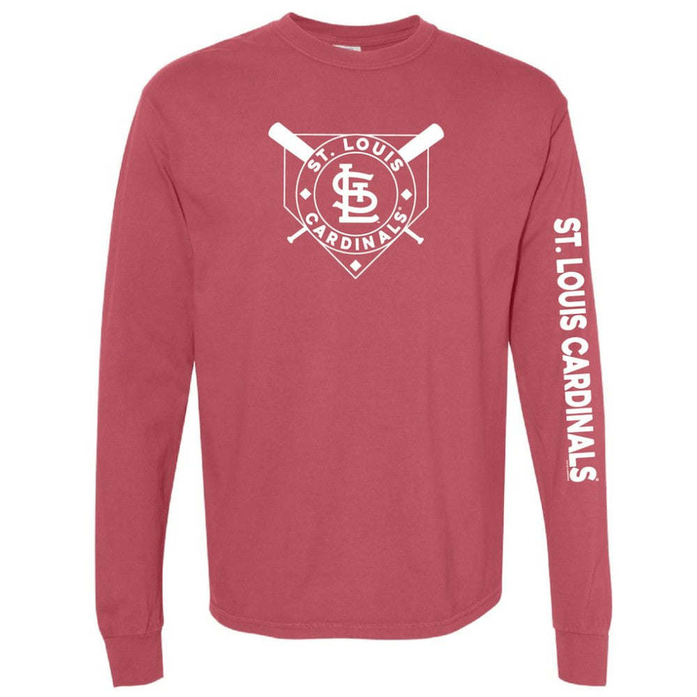 St. Louis Cardinals Soft as a Grape Women's Pigment Dye Long Sleeve T-Shirt - MLB T-shirts