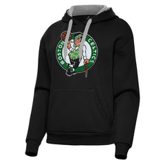 Black Boston Celtics Antigua Women's Victory Pullover Hoodie | NBA