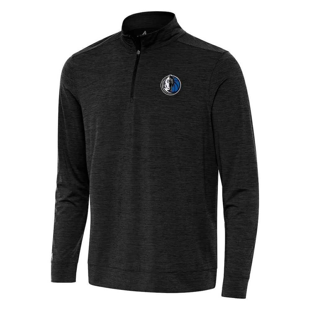 Heather Black Dallas Mavericks Antigua Bright Quarter-Zip Top sale | NBA