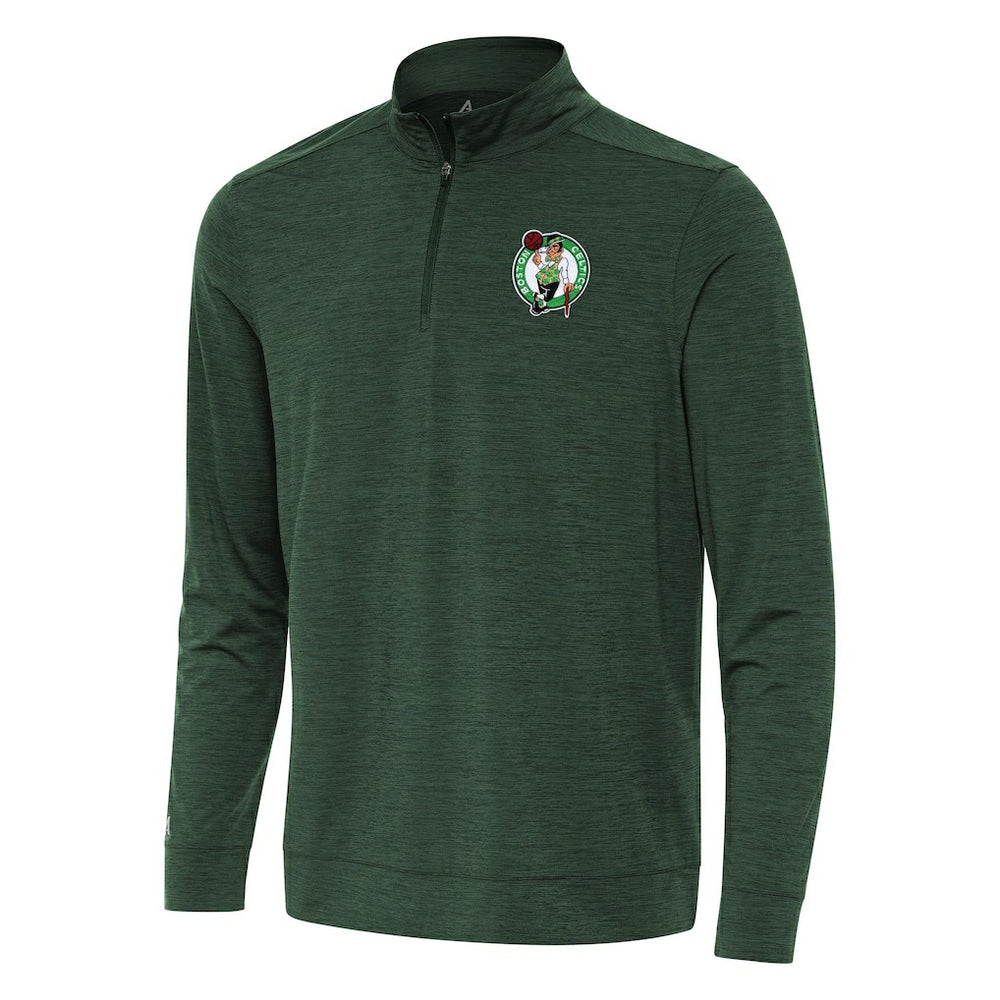 Hunter Green Boston Celtics Antigua Bright Quarter-Zip Top | NBA
