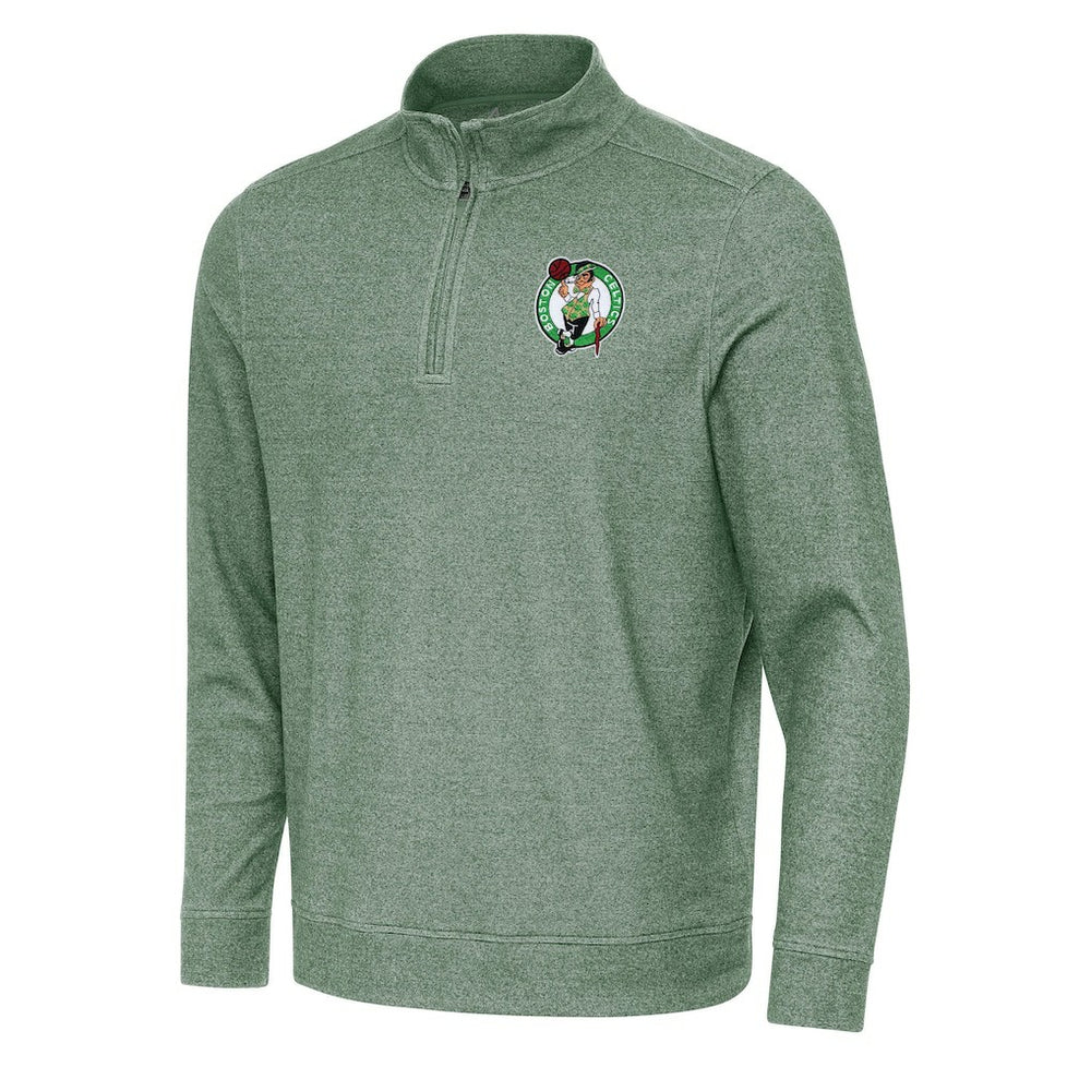 Hunter Green Boston Celtics Antigua Subtle Quarter-Zip Sweatshirt | NBA